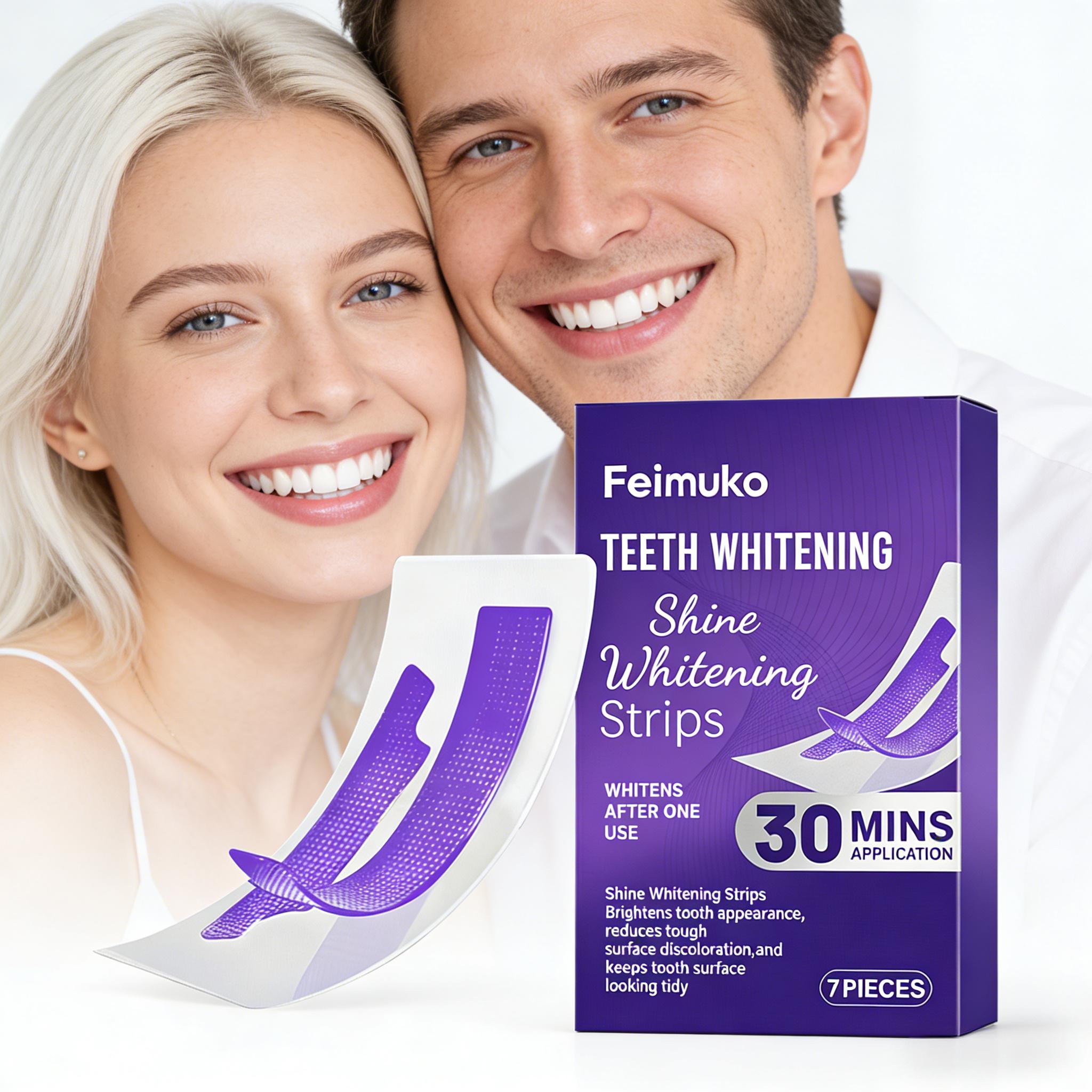 Teeth Whitening Flash - Tiras Blanqueadoras de Dientes, Reducen la