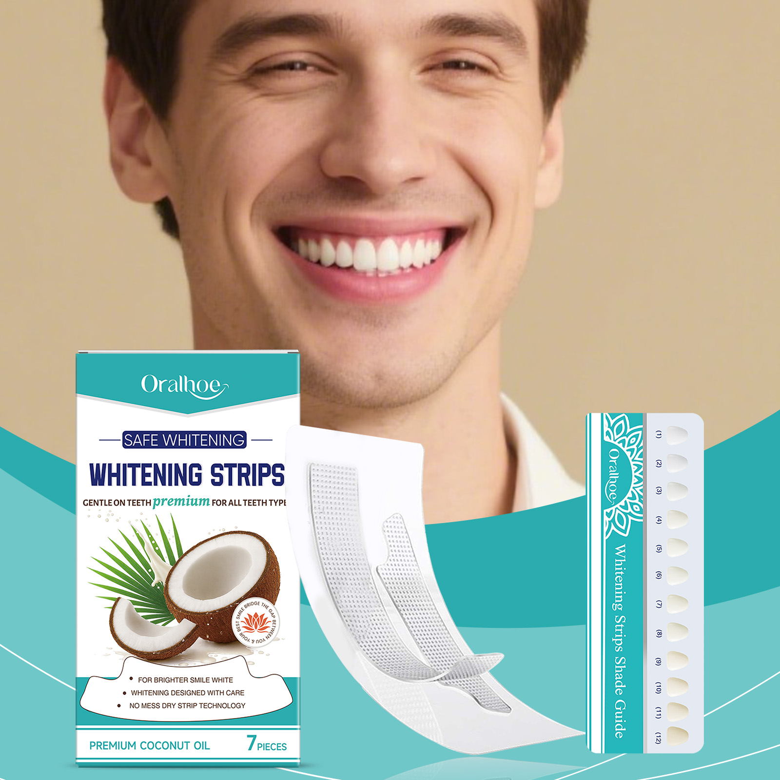 Teeth Whitening With Coconut Oil - Tiras blanqueadoras de dientes con aceite