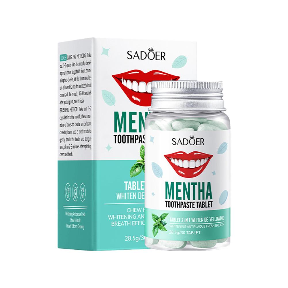 Teeth Whitening App - Tabletas de pasta de dientes sólidas
