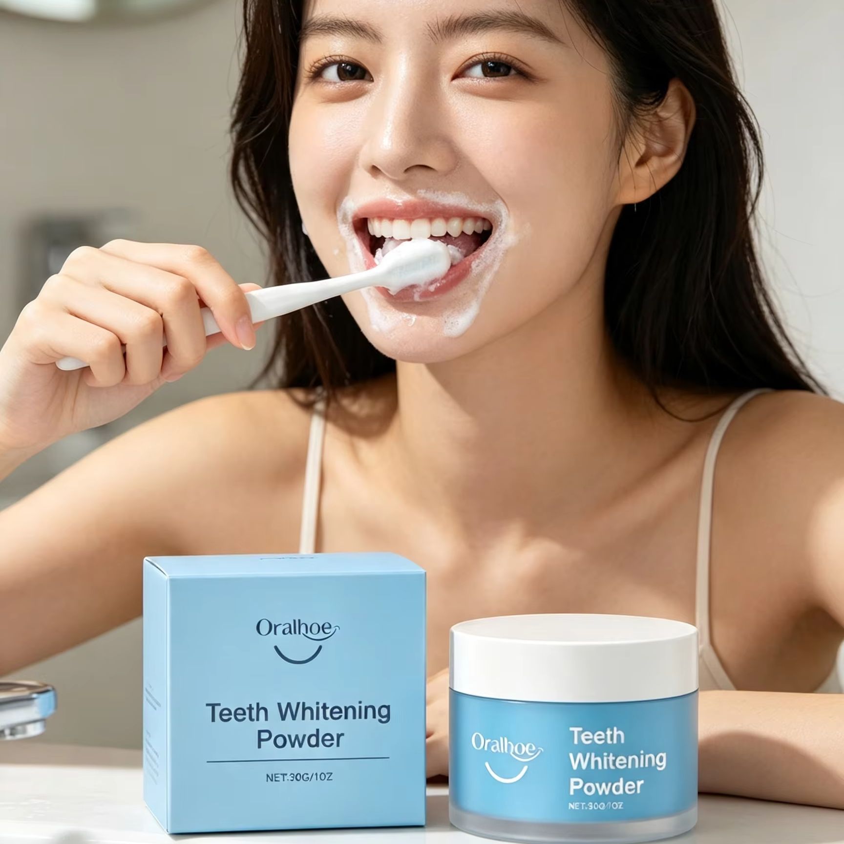 Polvo Dental Oralhoe para Cepi - Teeth Whitening App reseña y precio