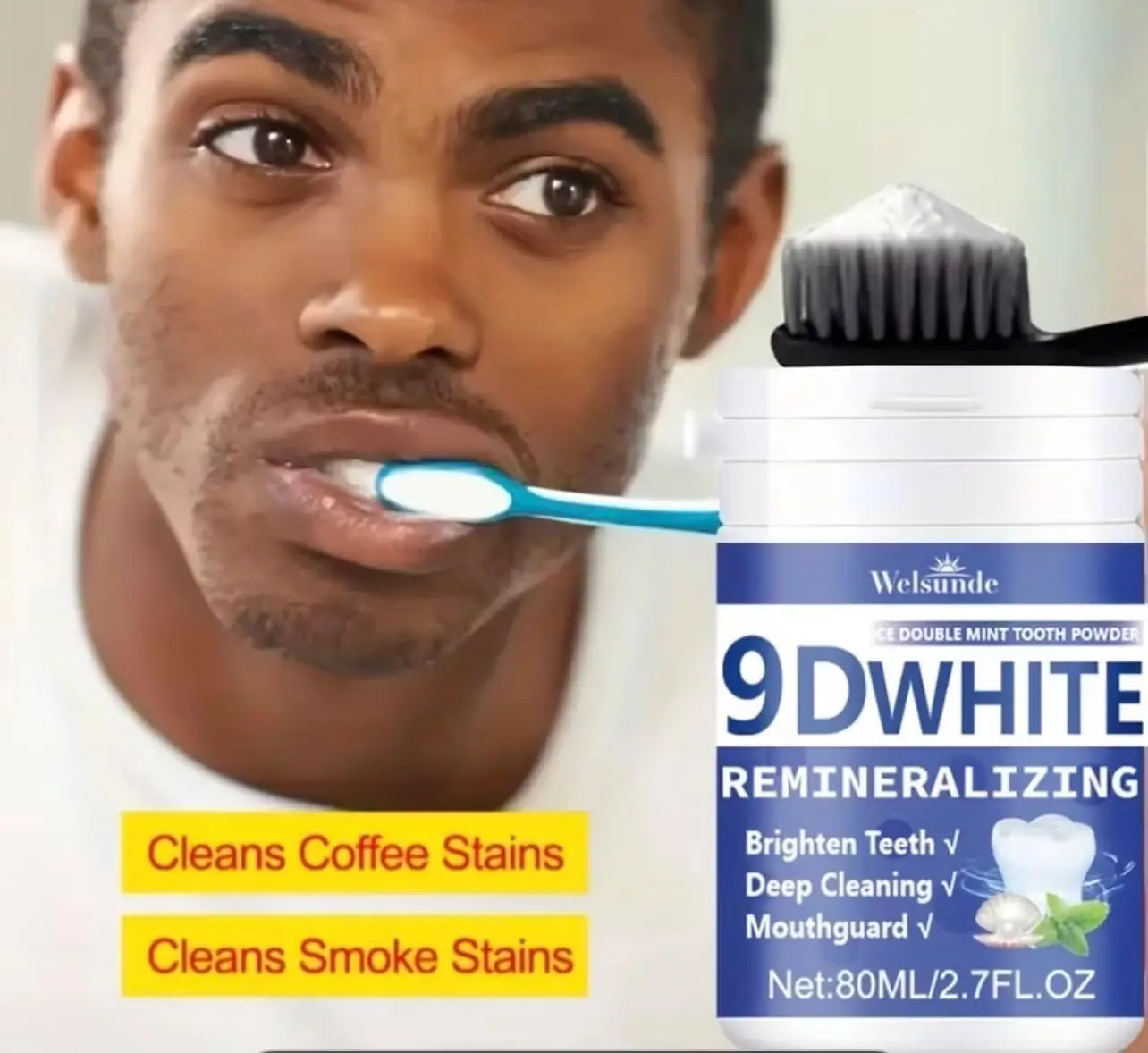 Polvo Dental Remineralizante d - Teeth Whitening Flash reseña y precio