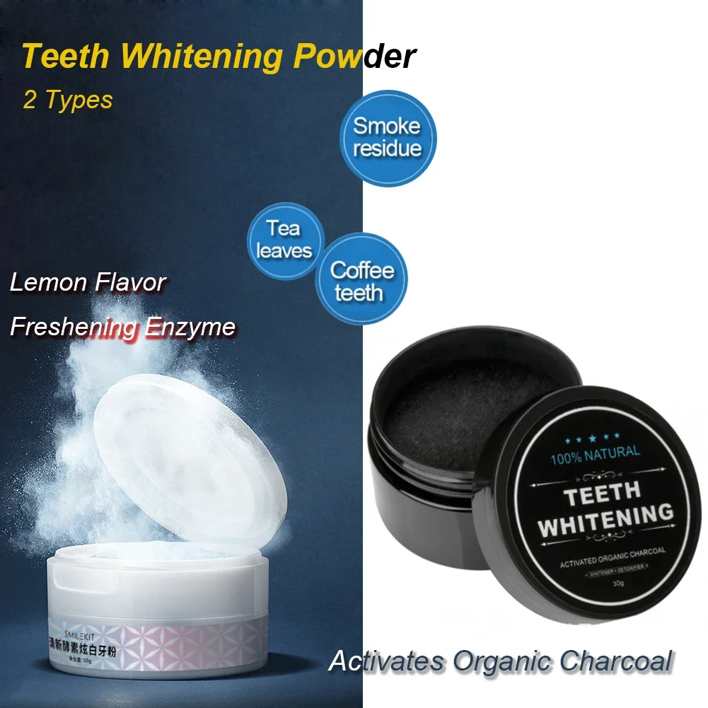 2 tipos de polvo para blanquea - Teeth Whitening Enzymes reseña y precio