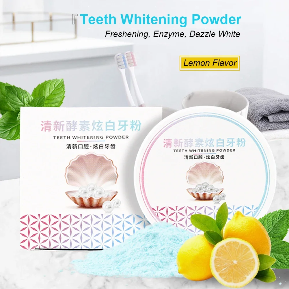 2 tipos de polvo para blanquea - Teeth Whitening Enzymes reseña y precio