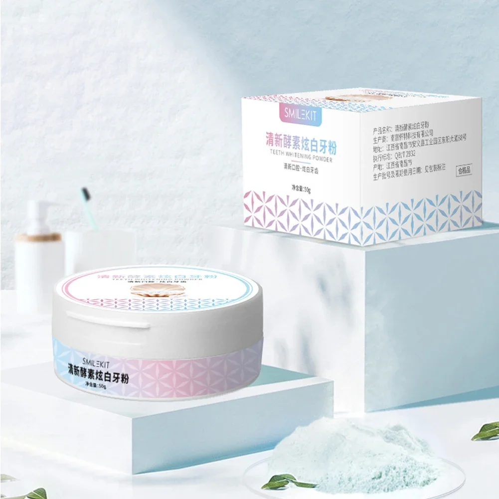 2 tipos de polvo para blanquea - Teeth Whitening Enzymes reseña y precio